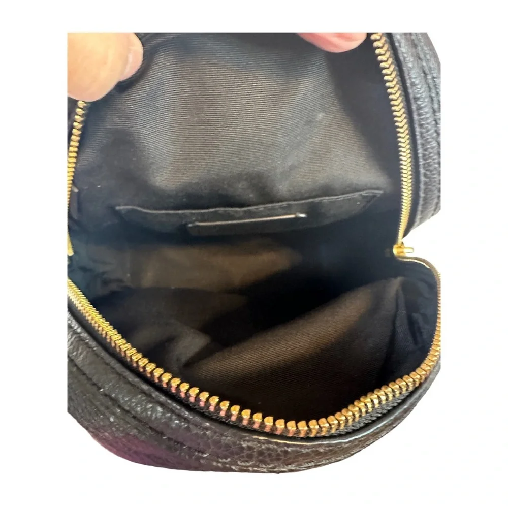 COACH - NWOT Black Leather Backpack/Crossbody. - Picture 5 of 7